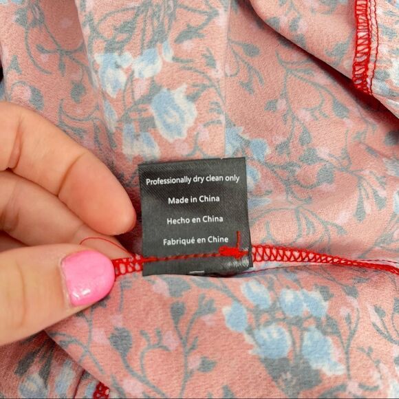 Nightwalker Elsa Mini Dress Floral Peplum small - Picture 9 of 12